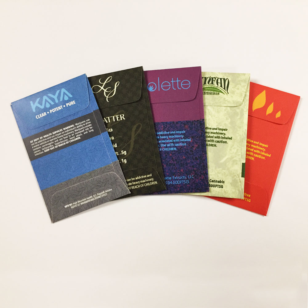 1 Coin Deluxe Cannabis Envelope Custom Printed Sheppard Envelope